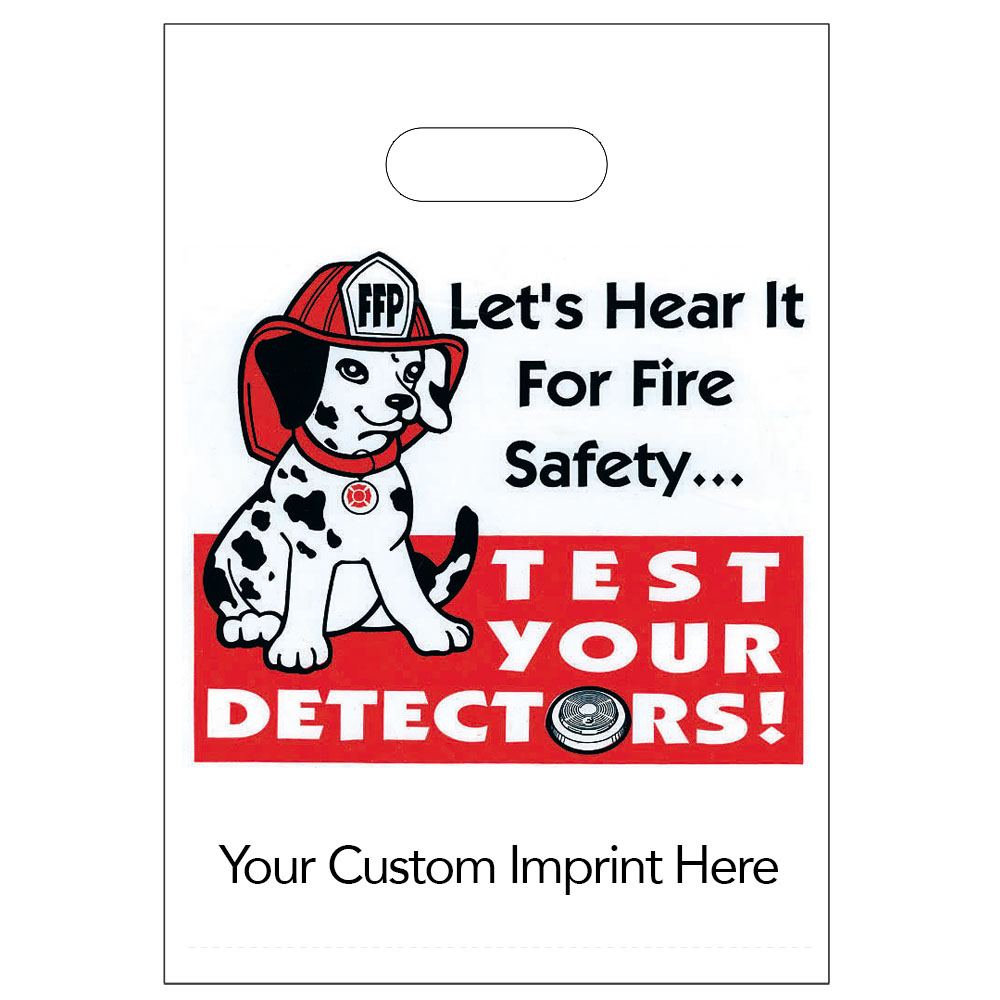 Product Photo 1 Digital Full Color Die Cut Plastic Bag w/ Test Your Detectors Design, 9" x 13"