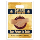 Photo 3 Digital Full Color Die Cut Plastic Bag w/ Police Your Partners in Crime Design, 9" x 13"
