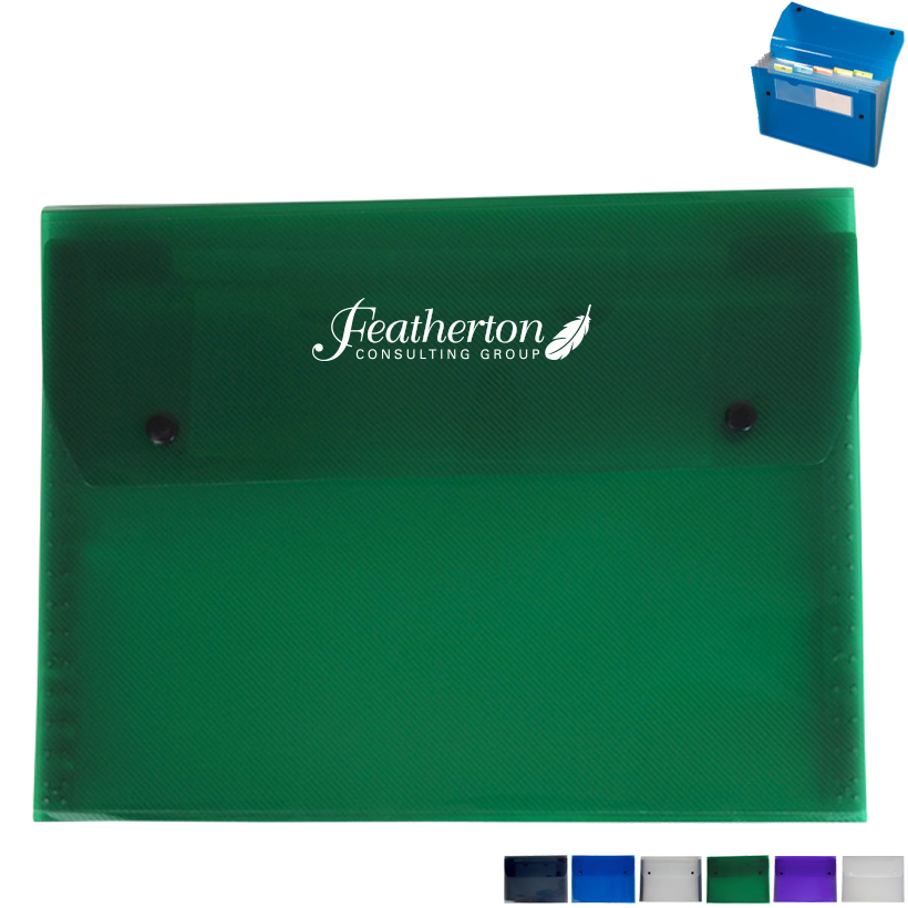 Product Photo 1 Six Pocket Poly File with Snap Closure