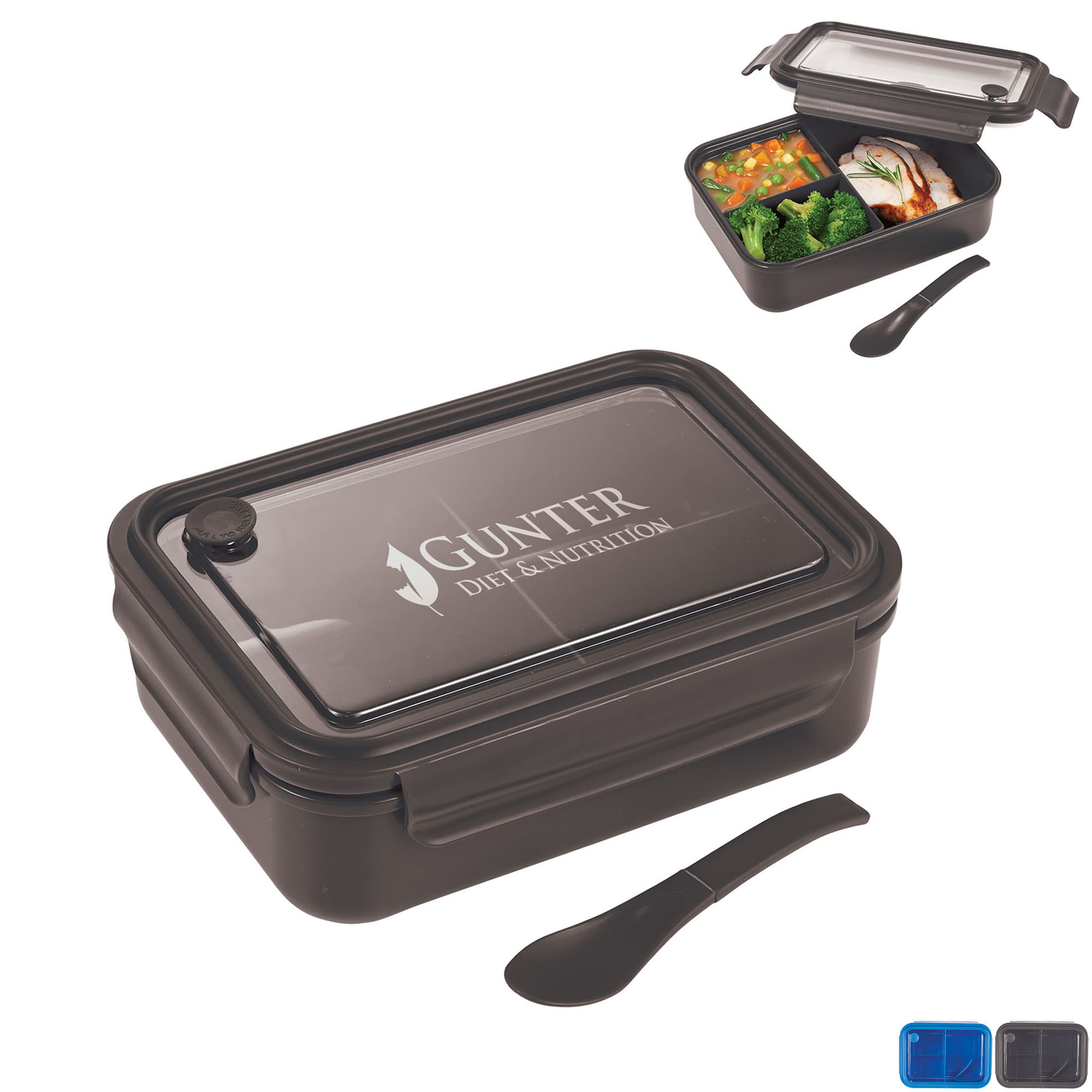 Product Photo 1 Three Compartment Food Storage Bento Box