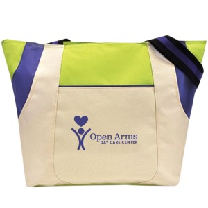 Limited Edition Lime/Purple Double Pocket Trio Tote - Closeout, On Sale! - CT1656