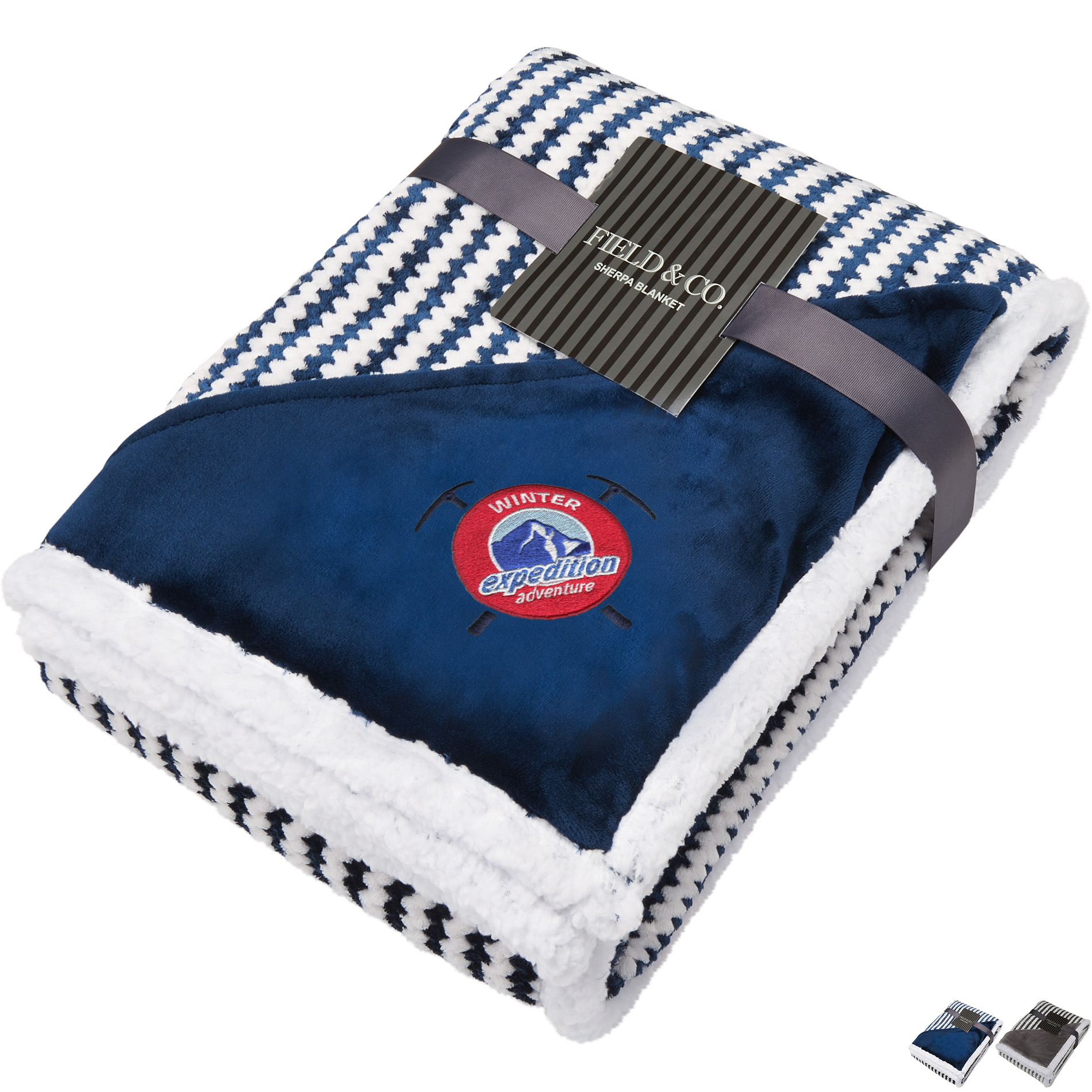 Product Photo 1 Field & Co.® Chevron Striped Sherpa Blanket, 50" x 60"