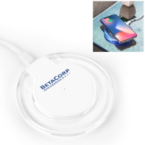 Ultra-Slim UFO Crystal Wireless Charging Transmitter w/ LED Light - TX2020