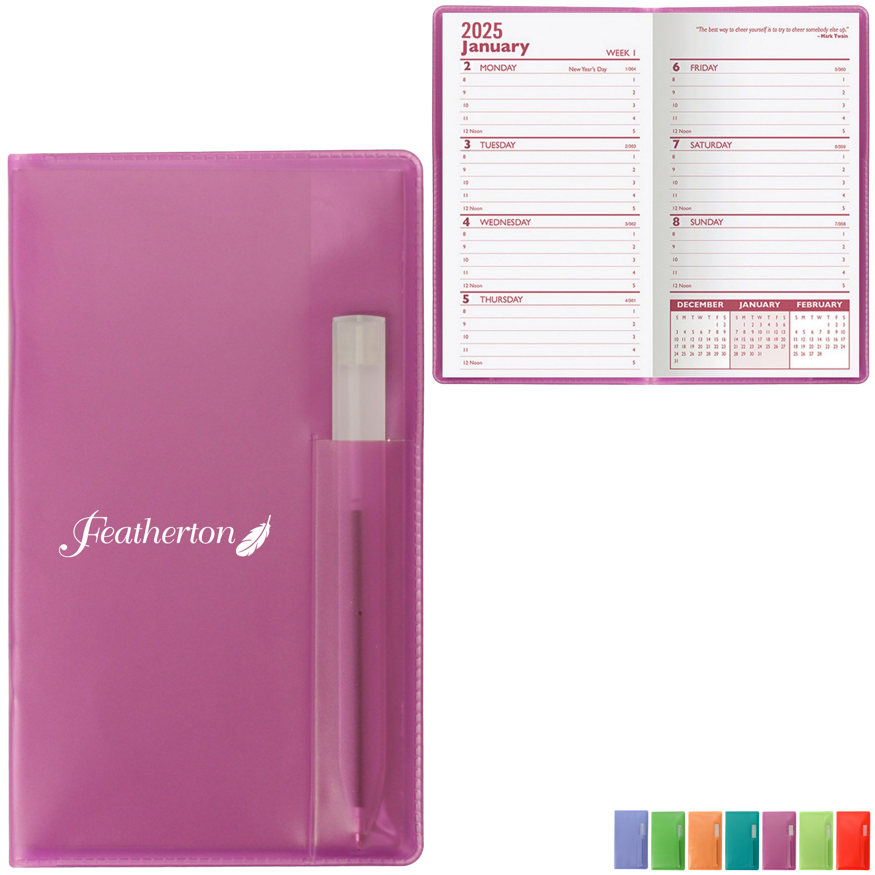 Product Photo 1 Translucent Weekly Pocket Planner & Pen
