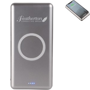 UL Listed Qi Wireless Light Up Logo Power Bank, 10000mAh - LD6303