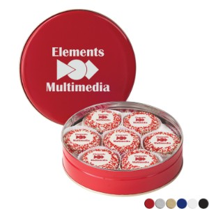 Chocolate Covered Oreos® w/ Corporate Color™ Nonpareils in Tin - MD2132