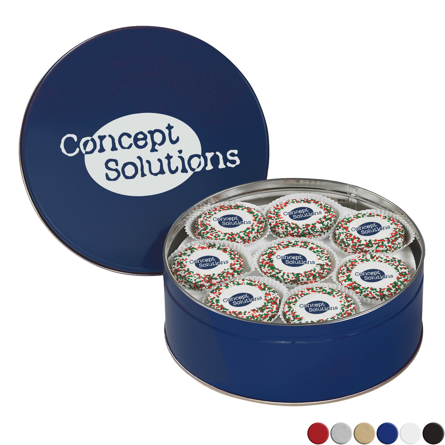 Product Photo 1 Chocolate Covered Oreos® w/ Holiday Nonpareils in Large Tin