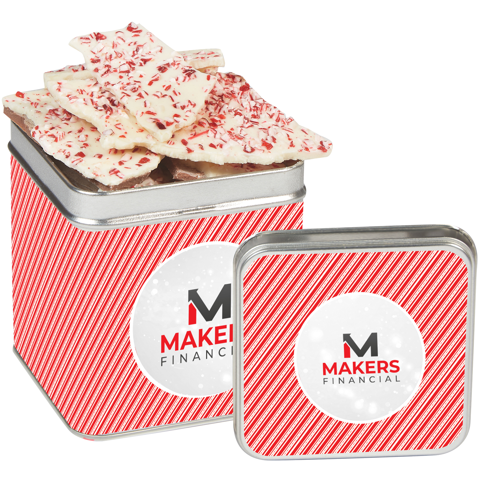 Product Photo 1 Peppermint Bark Prefect Present Tin, 8.5oz