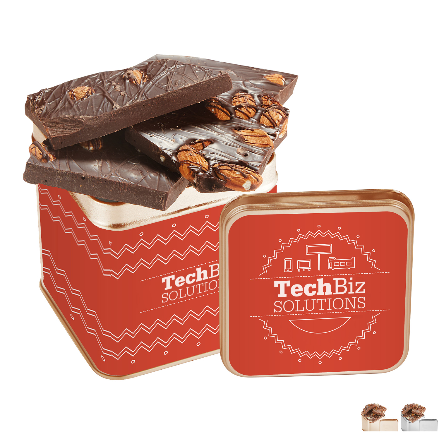 Product Photo 1 Dark Chocolate Almond Bark Perfect Present Tin, 8.5oz.