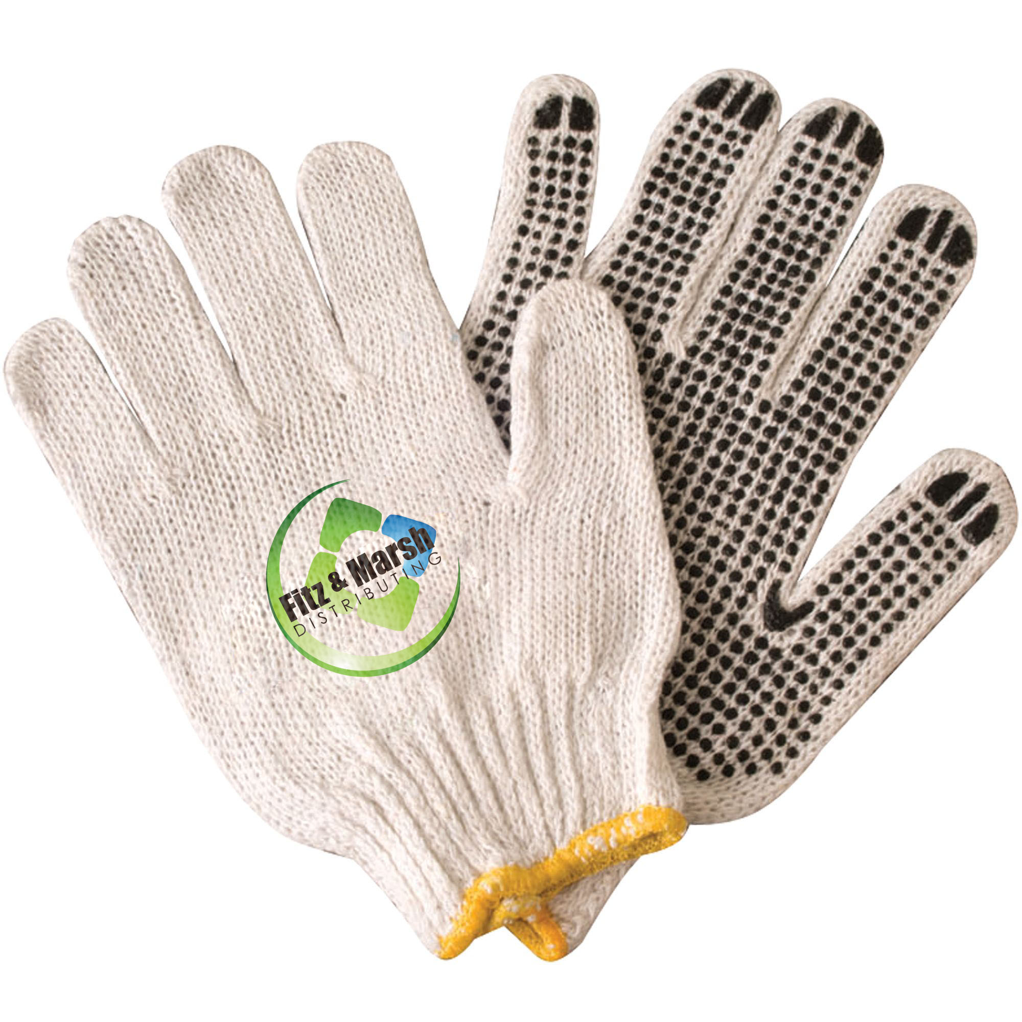 Product Photo 1 PolyCotton Work Gloves w/ Rubber Grip Dots
