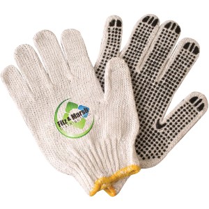 PolyCotton Work Gloves w/ Rubber Grip Dots - JC1317