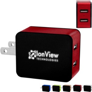 Light it Up Logo 2 Port Wall Charger - AL1518