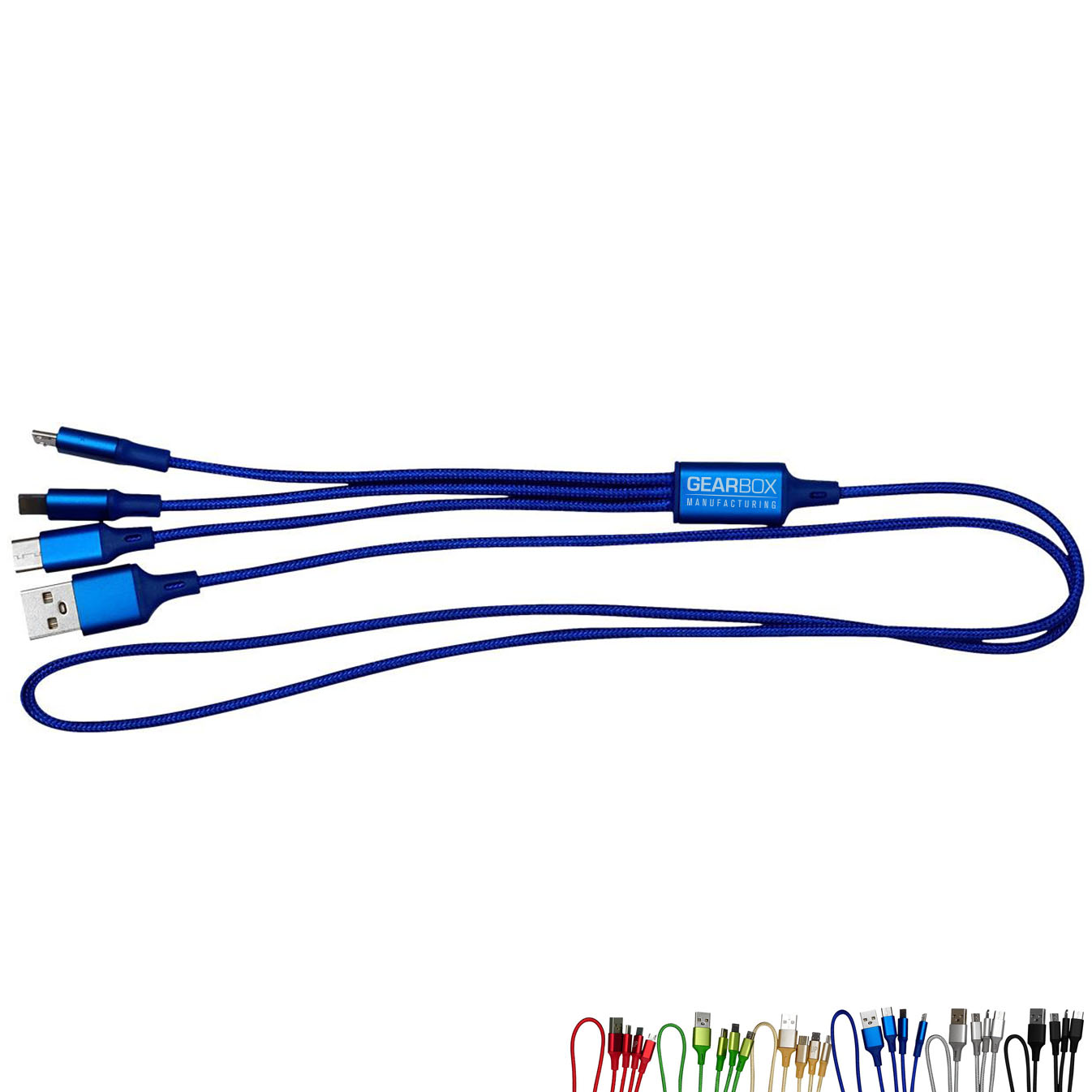 Product Photo 1 Metallic 3 Foot 3-in-1 Cable w/ Type C USB