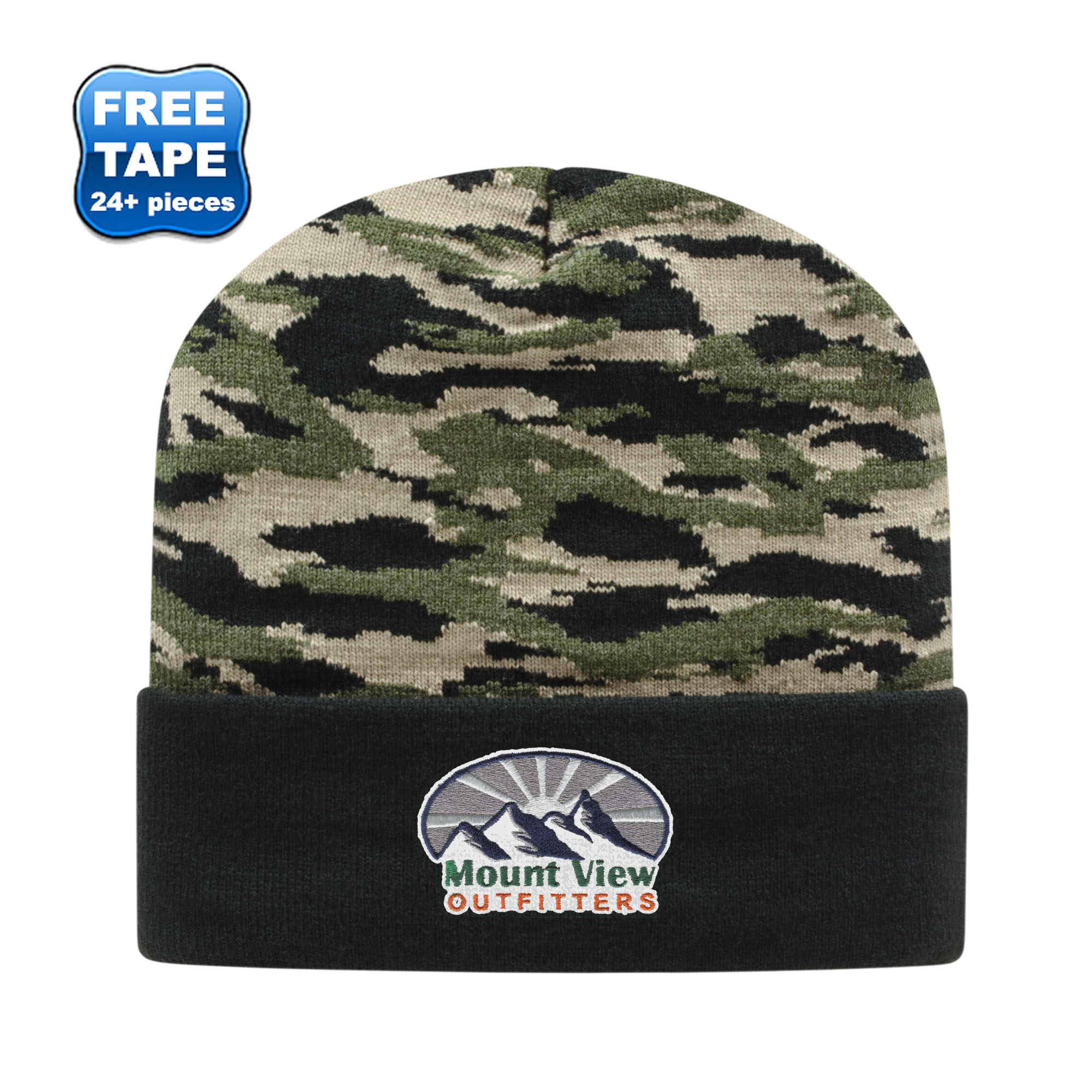 Product Photo 1 Vintage Tiger Camo Knit Cap with Cuff