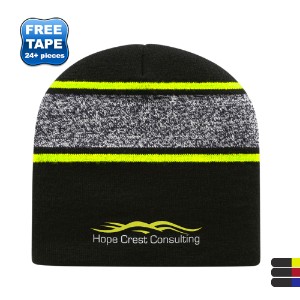 Variegated Striped Knit Beanie - CA2525