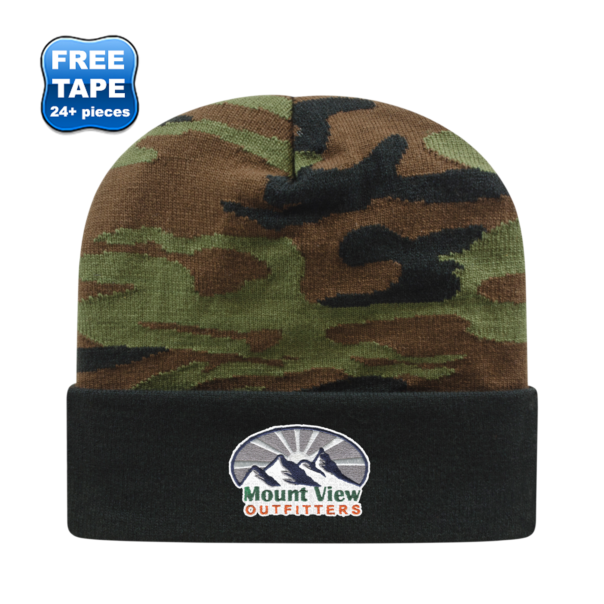 Product Photo 1 Woodland Camouflage Knit Cap with Cuff