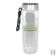Durable Clear Glass Bottle w/ Screw-on Lid, 20oz., Full Color Imprint