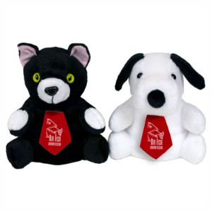Reversible Dog & Cat Plush Puppet, 7" - YT1285