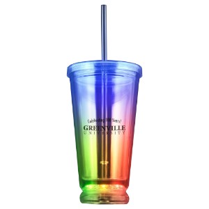 Light Up LED Tumbler & Straw, 18oz. - AH1010