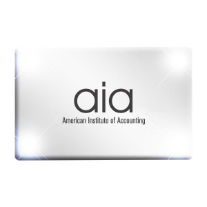 Rectangle Flashing LED Lapel Pin - AH1185