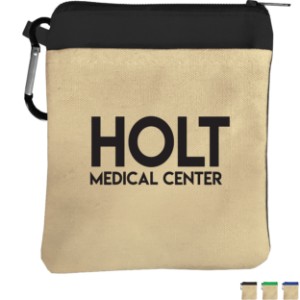 Canvas Zip-Tote Pouch with Carabiner - GY6213