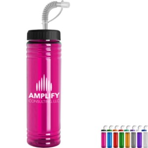 Slim Fit Water Bottle with Straw Lid, 24oz. - GY6222