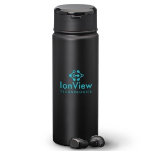 Strada Stainless Steel Vacuum Bottle w/ Wireless Earbuds, 18oz. - KR1780