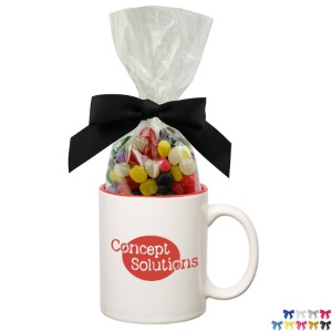 Two-Tone Ceramic Mug w/ Jelly Beans, 11oz. - HT1062