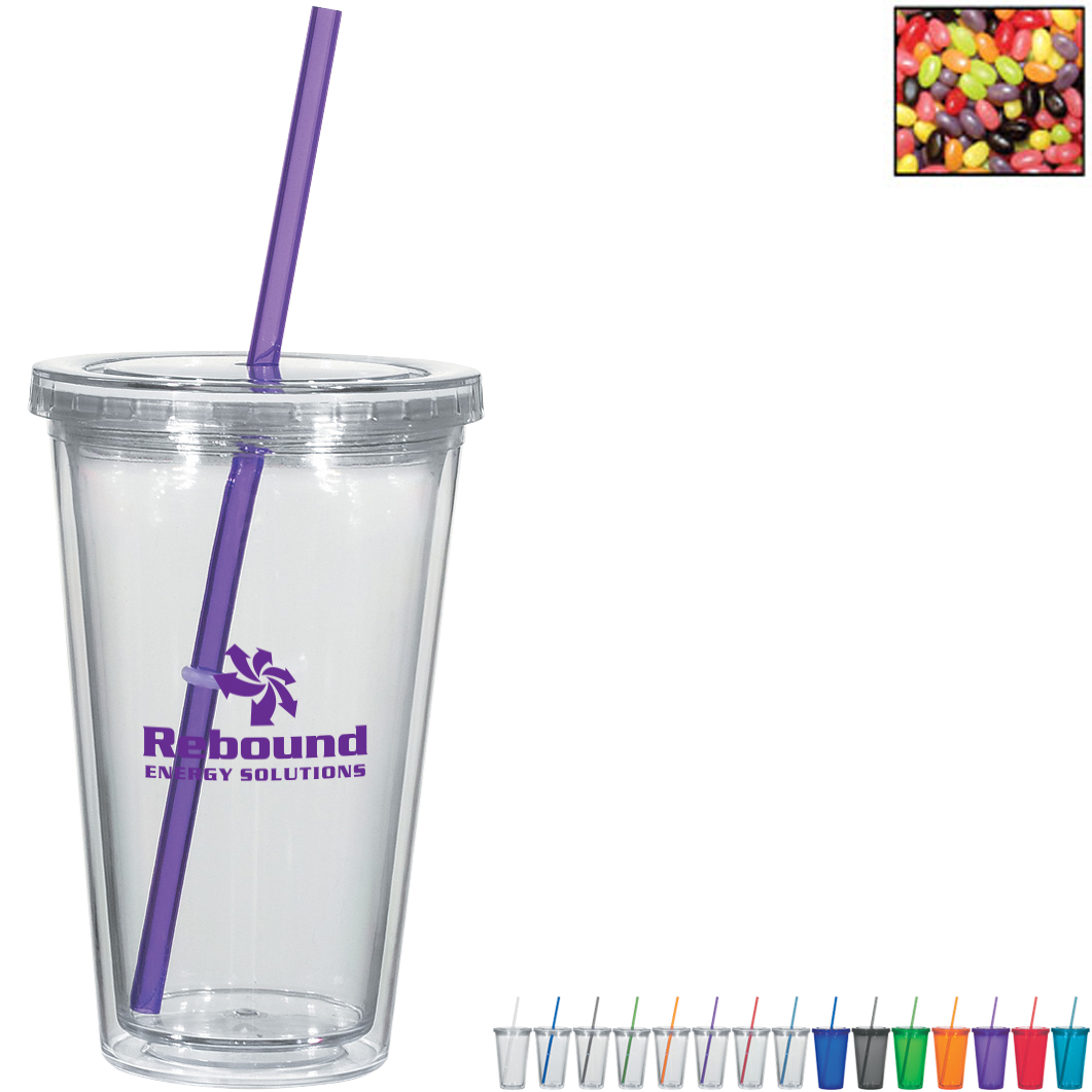 Product Photo 1 Double Wall Tumbler w/ Jelly Beans, 16oz.