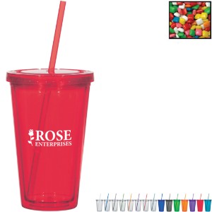 Double Wall Tumbler w/ Gum, 16oz. - HT1090