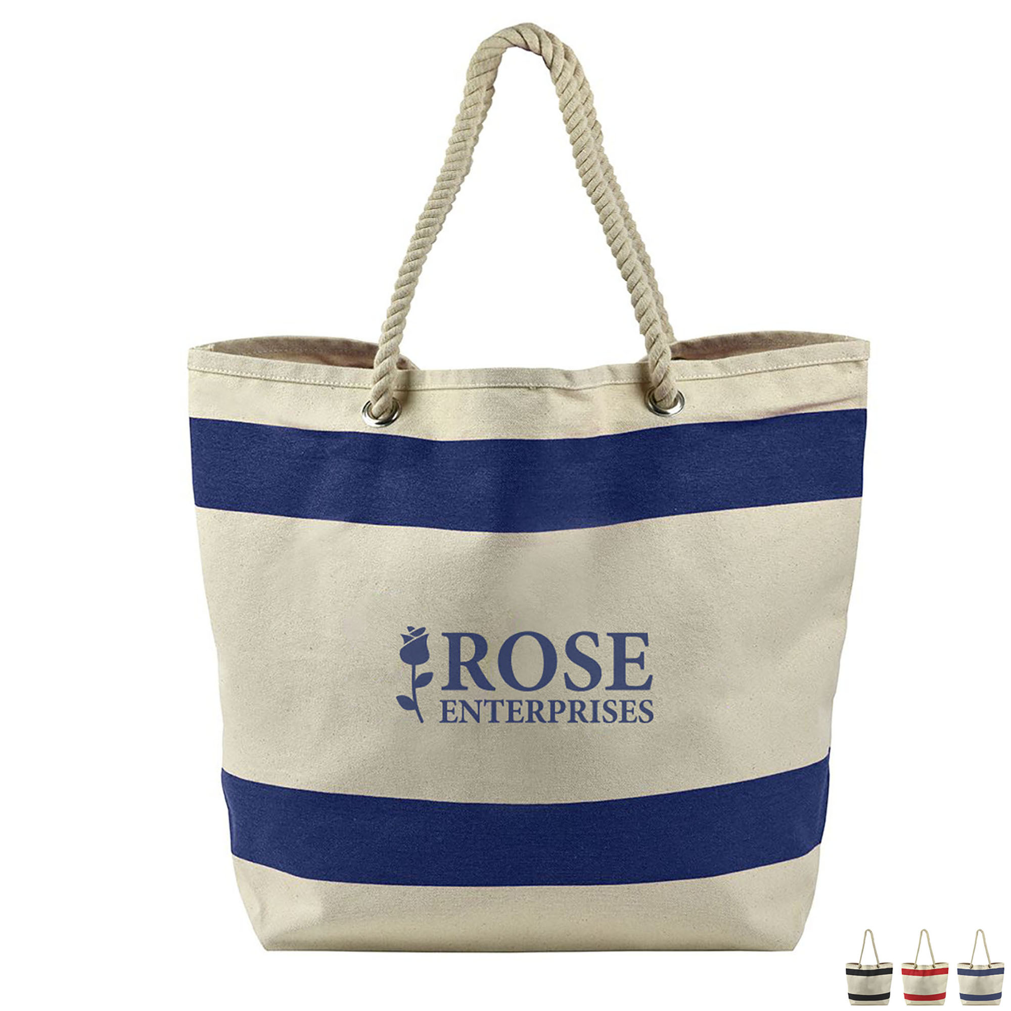 Product Photo 1 Ahoy Cotton Canvas Striped Tote Bag