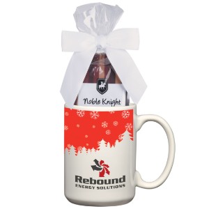 Ceramic Mug w/ Two Cocoa Packs Gift Set, 15oz. - HT1074