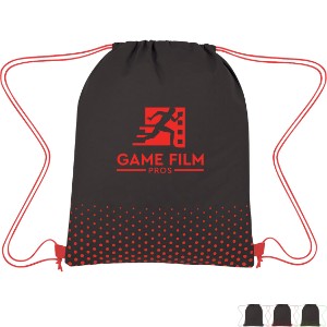 Connect the Dots Non-Woven Drawstring Bag - Black - HT1224