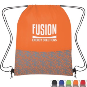 Bitmap Polyester Drawstring Backpack - HT1227