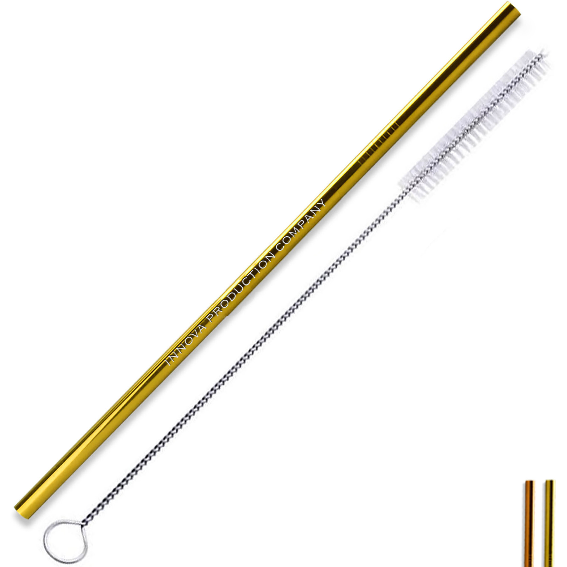 Product Photo 1 Metallic Stainless Steel Straw w/ Cleaning Brush