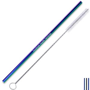 Stainless Steel Straw w/ Cleaning Brush - WB2431