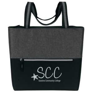 Classic Heathered Zip Tote - CT2245