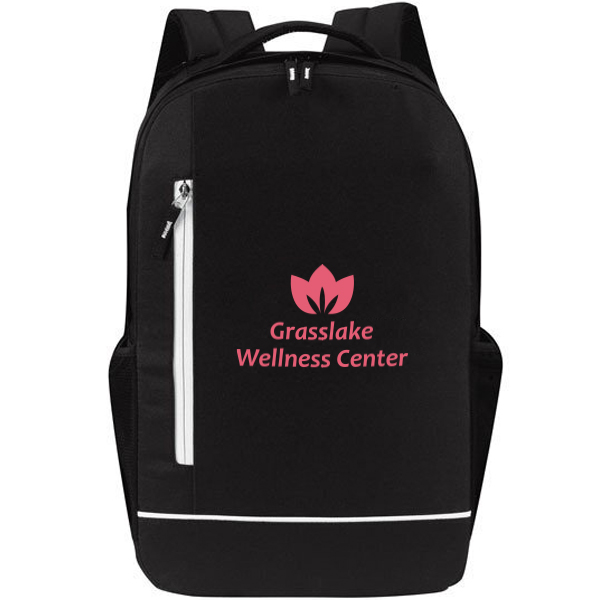 Product Photo 1 White Stripe Polyester Laptop Backpack