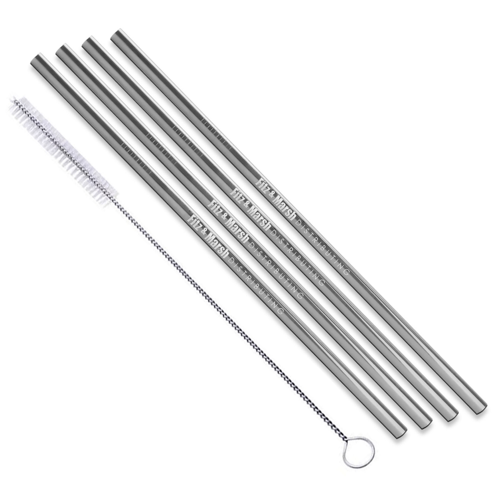 Product Photo 1 Stainless Steel 4 Piece Straw Set w/ Cleaning Brush