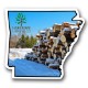 Arkansas State Shaped Magnet