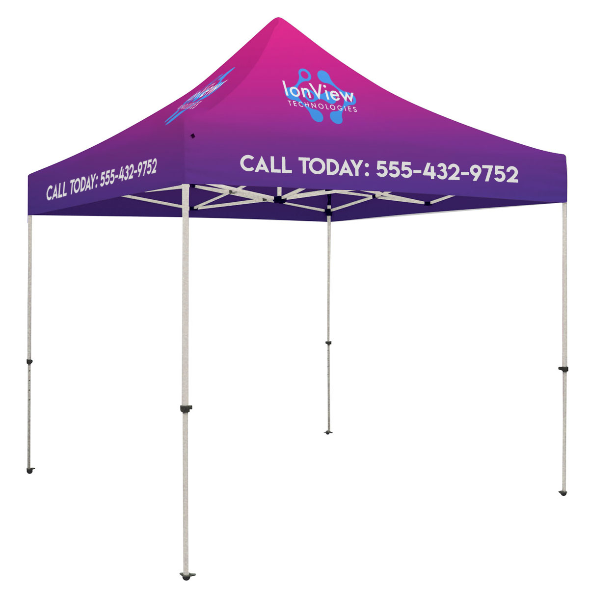Product Photo 1 ShowStopper™ Standard Square 10' Event Tent, Full Color Imprint