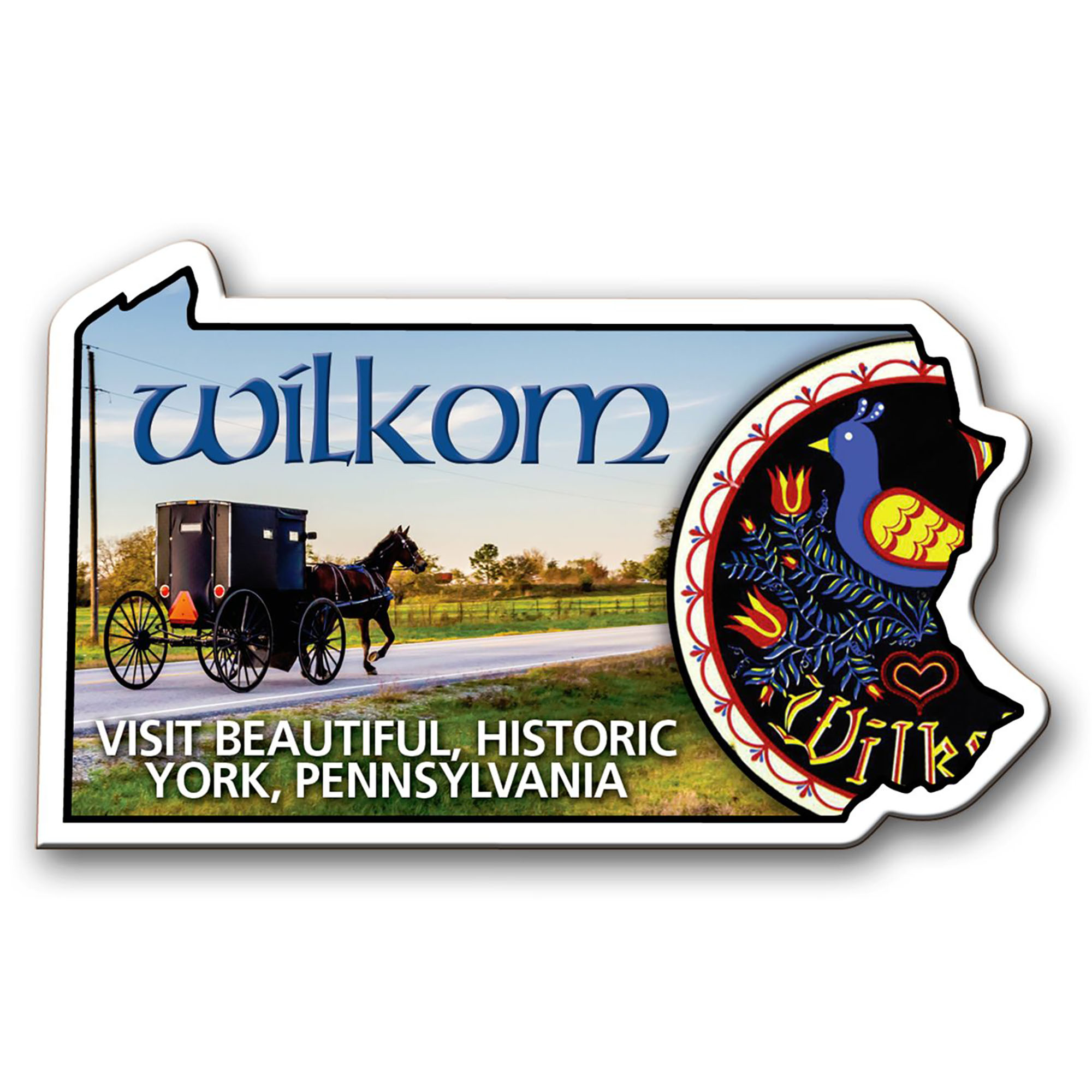 Product Photo 1 Pennsylvania State Shaped Magnet