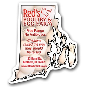 Rhode Island State Shaped Magnet - MG2256