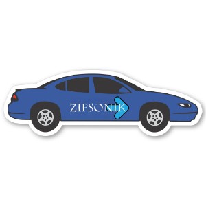 Car w/ 4 Doors Shaped Magnet - MG2276