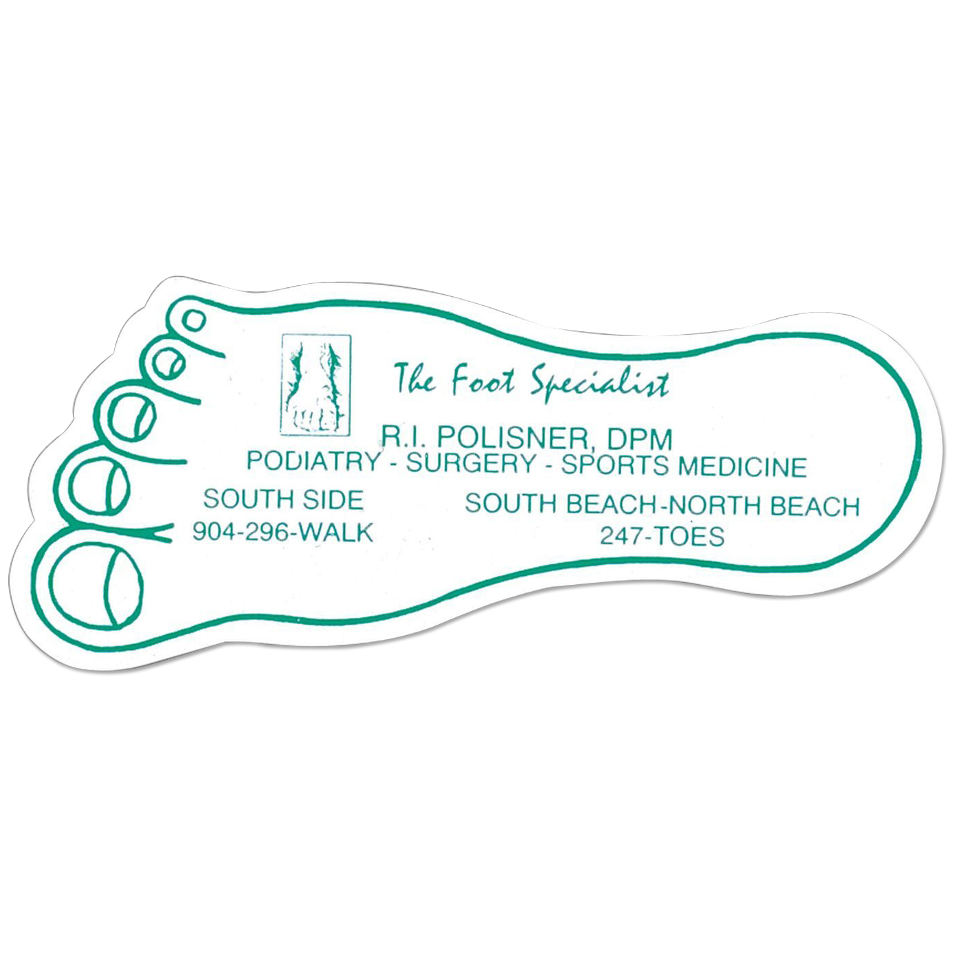 Product Photo 1 Foot Shaped Magnet