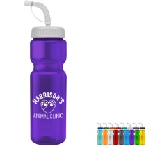 Transparent Sports Bottle, 28oz. - Straw Lid