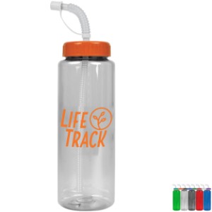 Guzzler Transparent Sport Bottle, 32oz. - Straw Lid - GY3433