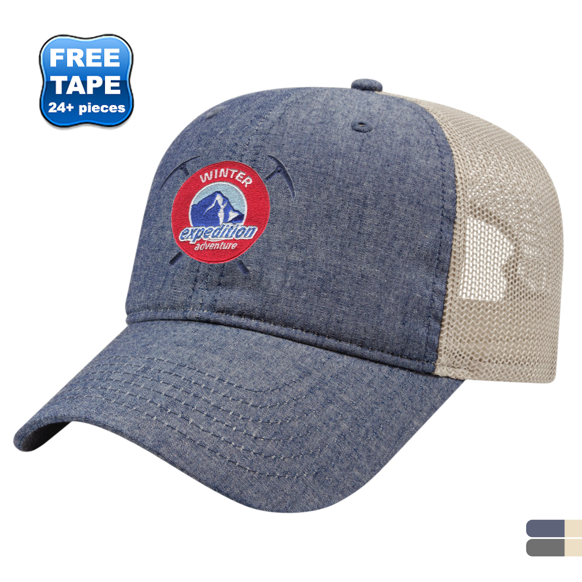 Product Photo 1 Chambray Unconstructed Cap with Soft Mesh Back