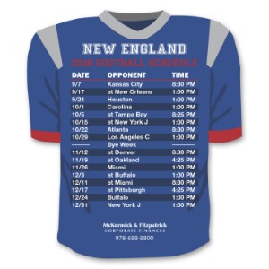 Team Jersey Shaped Schedule Magnet - MG2338