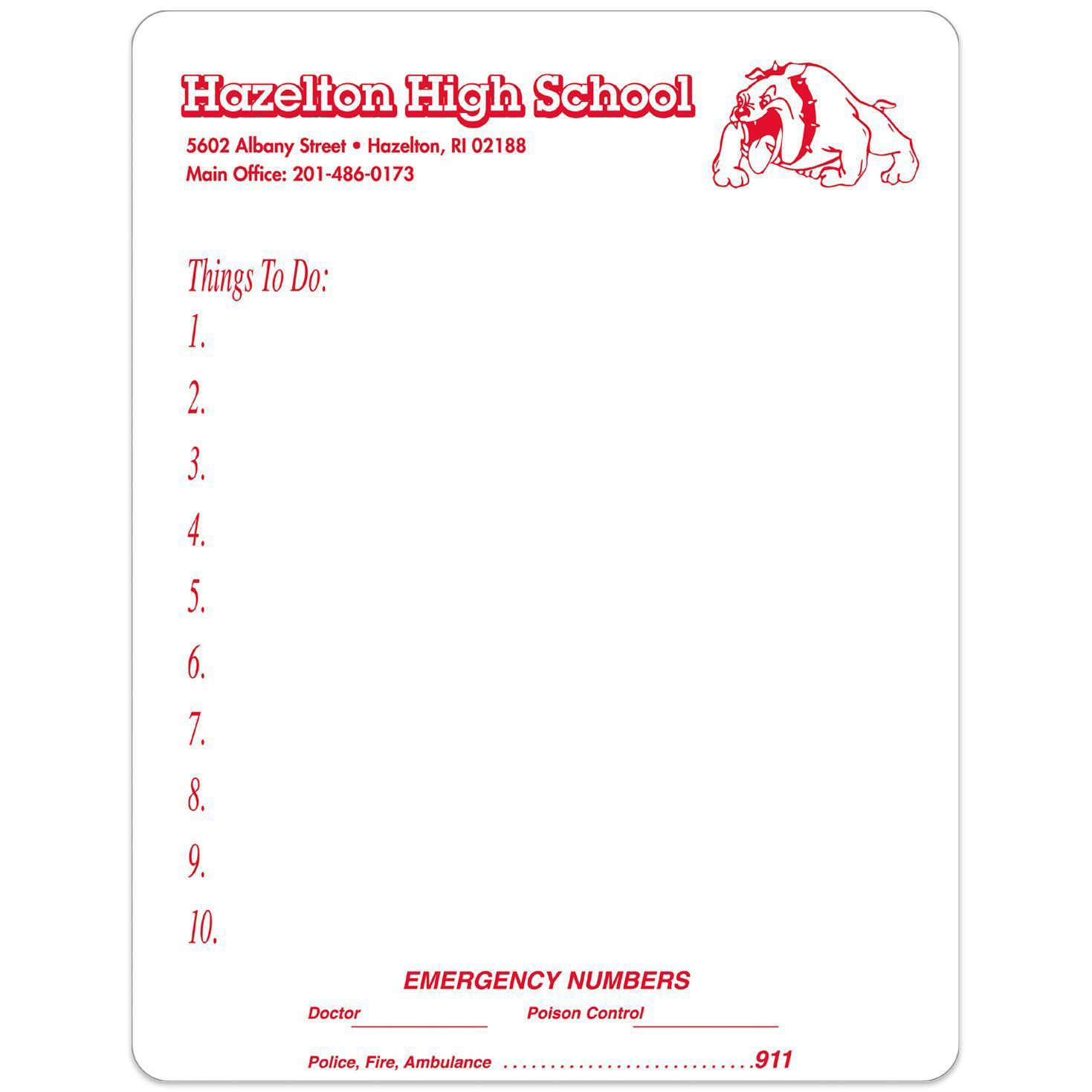 Product Photo 1 Things To Do Memo Board w/ Magnet, 8-1/2" x 11"